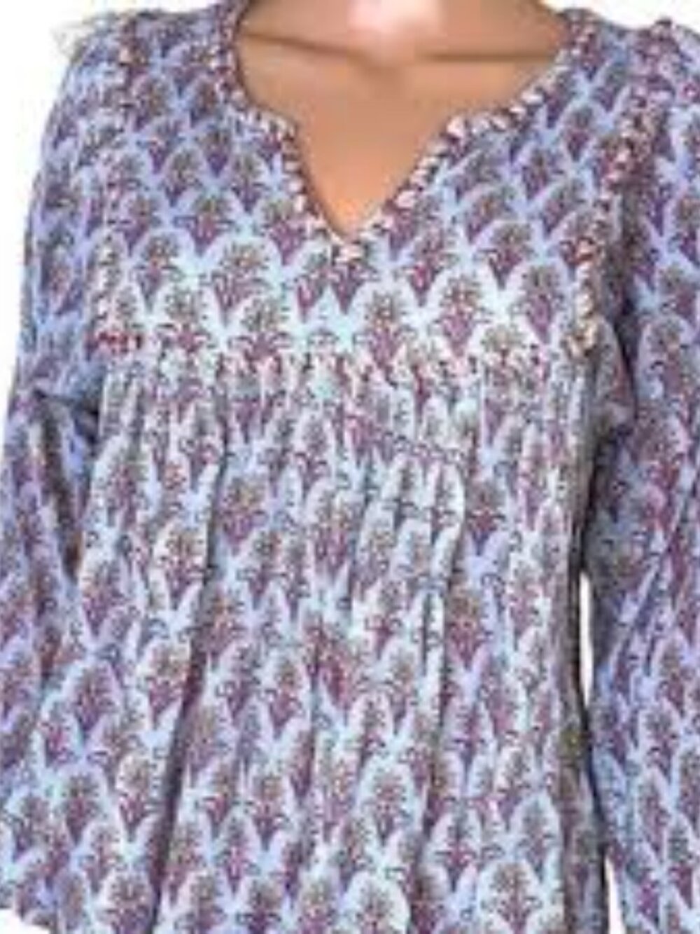 Rachel Zoe Braided Floral Boho Blouse size‎ XS